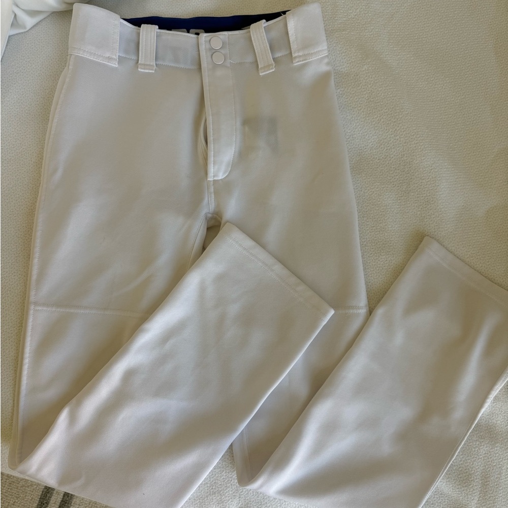 Mizuno White Baseball Pants YTH Large